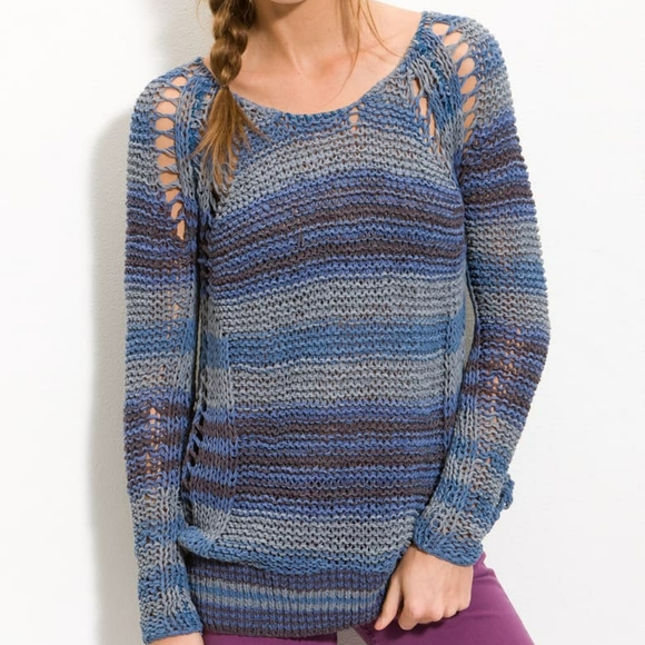 Free People Sweaters - Free People Desert Moon Slouchy  Striped Sweater